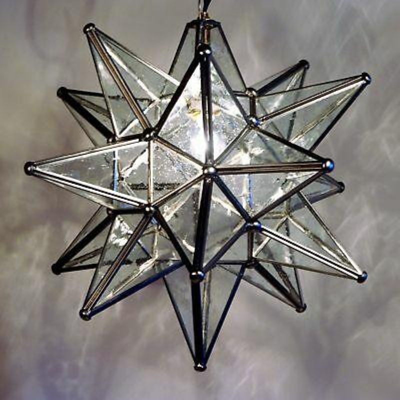 Moravian Star Glass Függeszték Csillár Világos Modern Mennyezeti Lámpatest Dekor