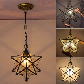 Moravian Star Glass Függeszték Csillár Világos Modern Mennyezeti Lámpatest Dekor