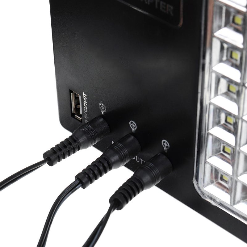 Napelemes Táprendszer Usb Töltő Generátor + Fejlámpa + 3 Led Izzólámpa