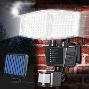 Napenergiával Működő 100 Led 800lm Mozgásérzékelős Fény Állítható Fali Lámpa Vízálló Kültéri Kert