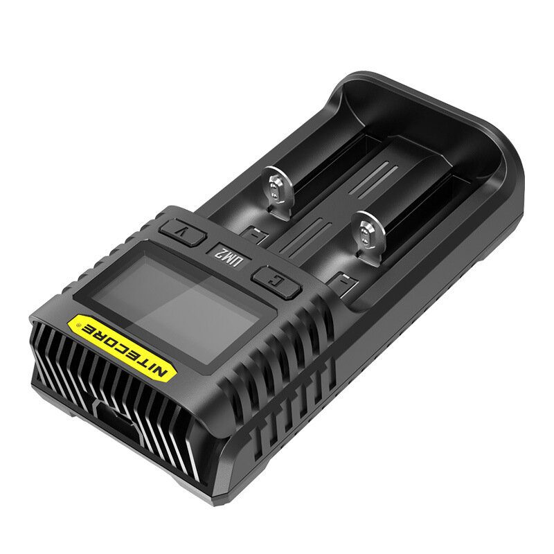 Nitecore Um2 Lcd Kijelző 5v/2a Lítium Akkumulátor Töltő Usb Qc Smart Rapid Aa Aaa 18650 21700 26650