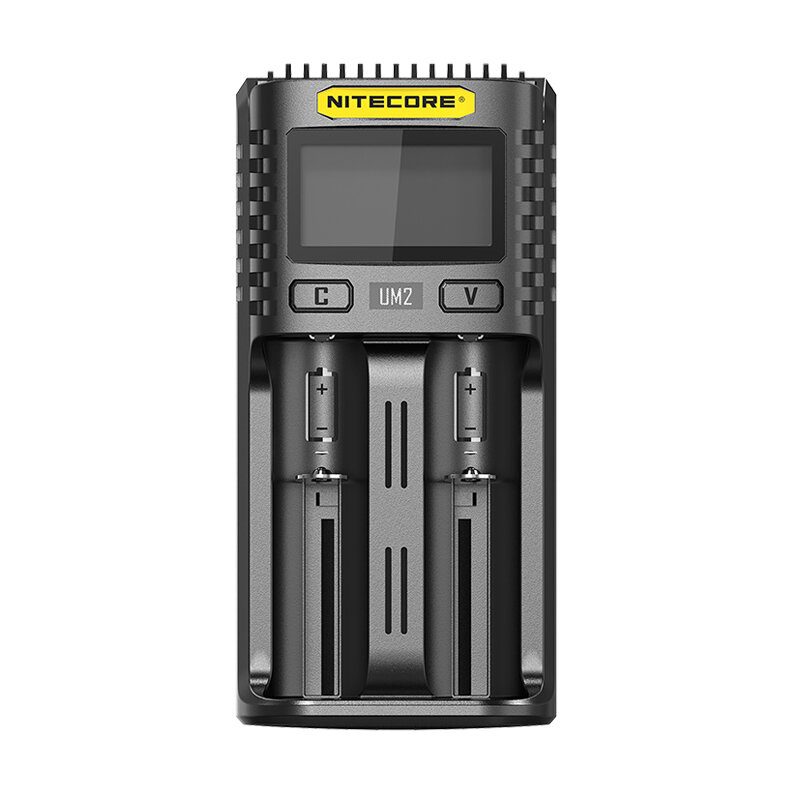 Nitecore Um2/um4 Lcd Kijelző 5v/2a Lítium Akkumulátor Töltő Usb Qc Smart Rapid Aa Aaa 18650 21700 26650