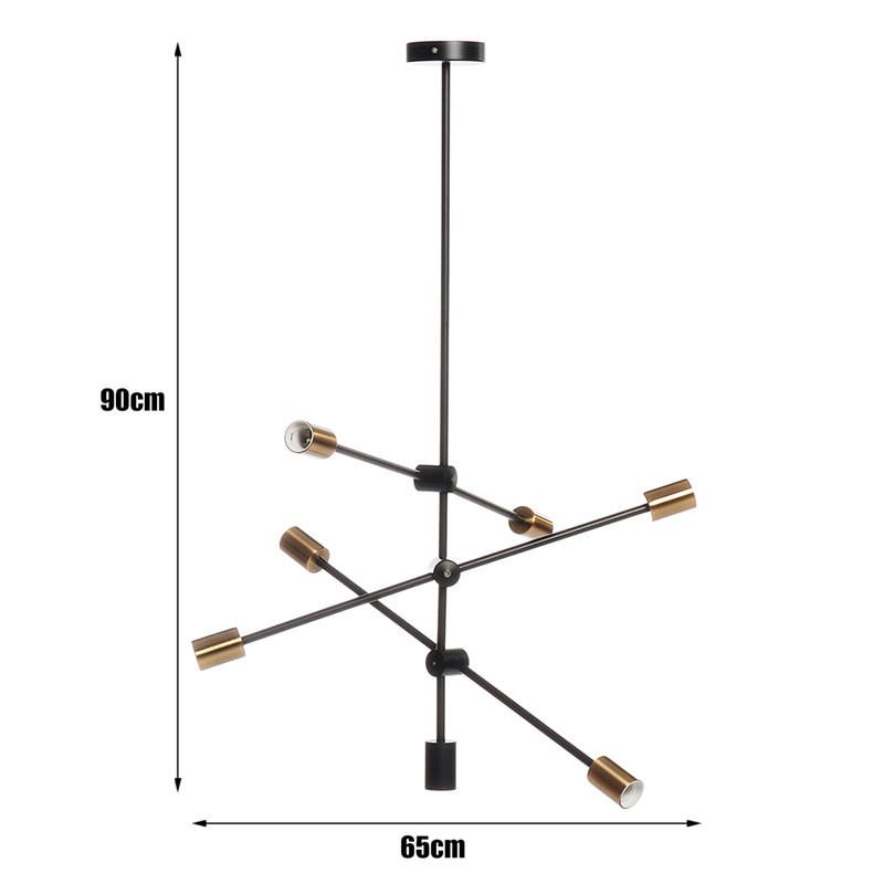 Nordic Style 6 Fejes Süllyesztett Mennyezeti Lámpa Csillár Modern Minimalizmus Fém E26 E27 Függő Világítótest Ac110-240v (izzó Nélkül)