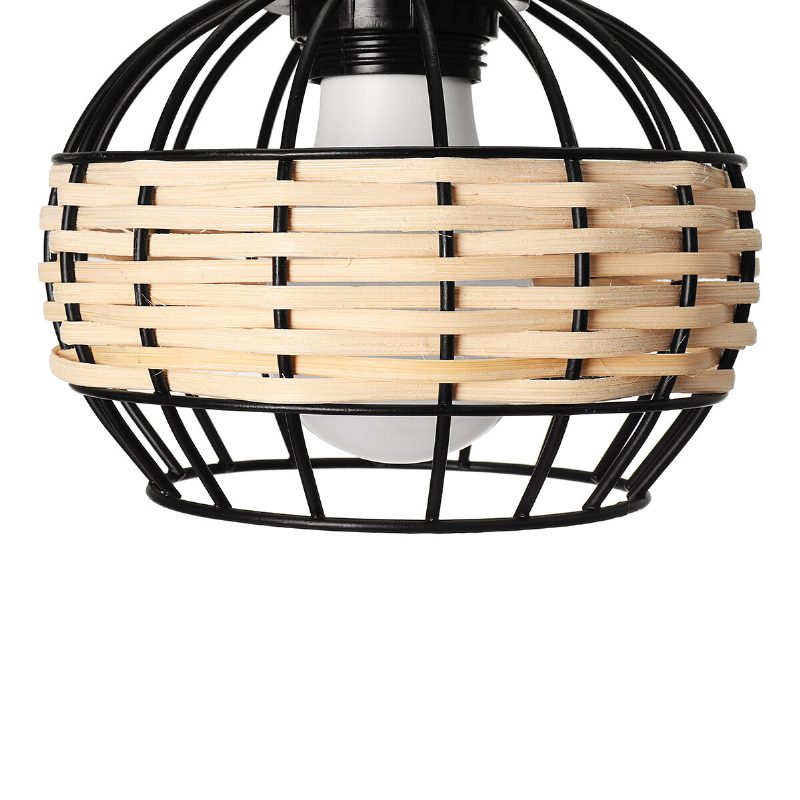 Rattan Hollow Cage Design Állólámpa Modern És Rusztikus Stílusú Nappali Hálószoba