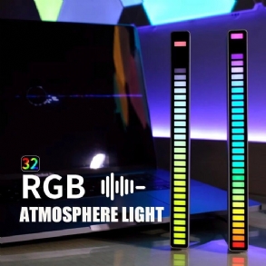 Rgb Usb Energiatakarékos Lámpa Hanggal Aktiválható Hangszedő Ritmus Fény Autós Környezeti Zene Hangulat Játék