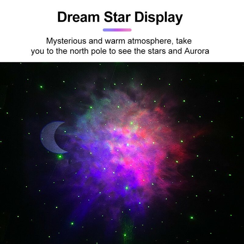 Starry Sky Projektor Bluetooth Zene Hangszóró Led Éjszakai Fény Galaxy Nebula Ocean Star Hold Lámpa