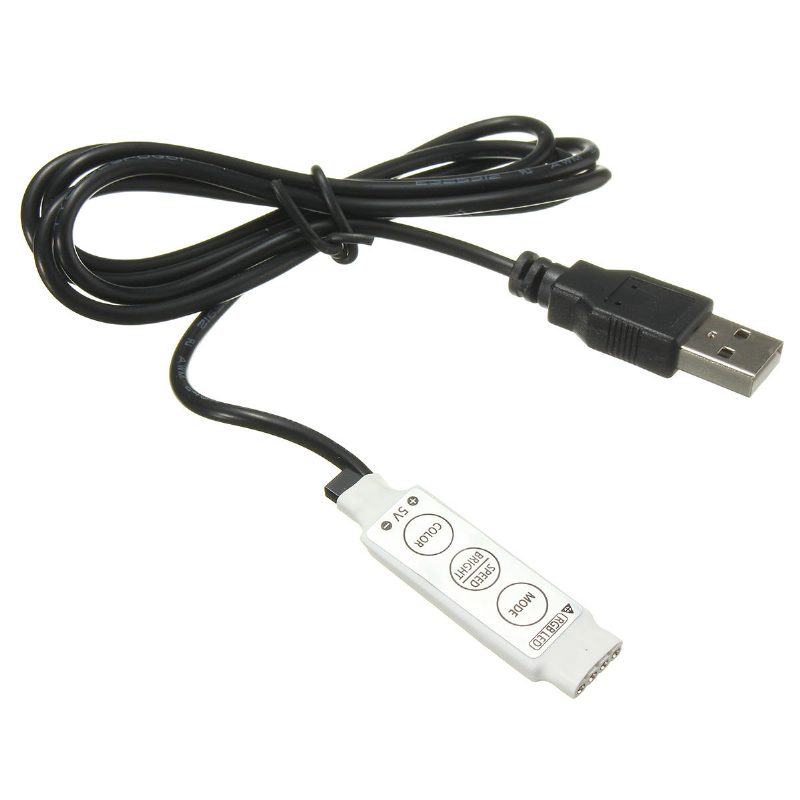 Usb Dc5v Smd5050 Rgb Led Fehér Szalagos Tv Háttérvilágítás Távirányítóval Nem Vízálló