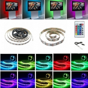 Usb Dc5v Smd5050 Rgb Led Fehér Szalagos Tv Háttérvilágítás Távirányítóval Nem Vízálló