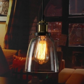 Vintage Ipari Retro Loft Glass E27 Mennyezeti Lámpaernyős Függeszték