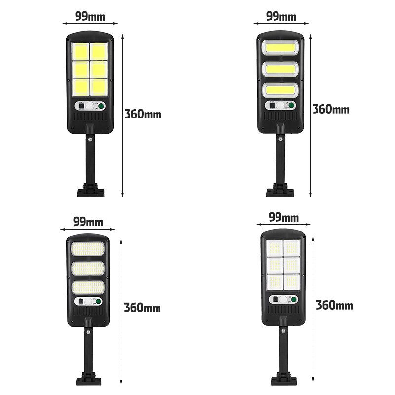 Vízálló Led Cob Solar Street Light Pir Mozgásérzékelős Fali Lámpa Kültéri Távirányító