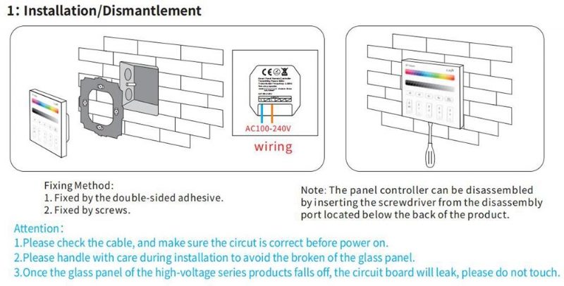 Zj-trbm-rgbw-a Bluetooth Mesh Rgbw Touch Remote Panel Dimmer Controller Munka Az Amazon Alexa Google Home Ac100-240v Segítségével