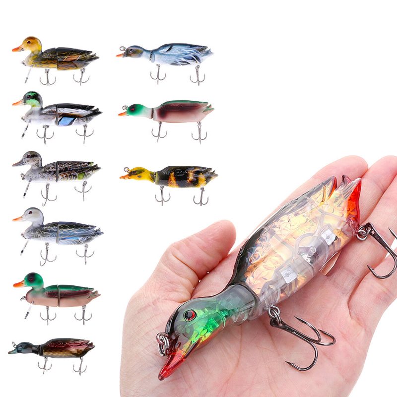 1 Db 6'' 15 cm-es 140 G-os 3d Kacsa Horgászcsali Horgokkal Crankbait Illesztésű Kemény Csali Minnow Topwater Wobbler Horgászfelszerelés