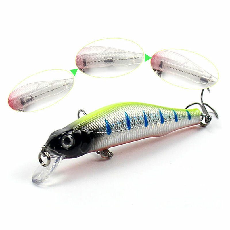 1 Db 80 mm/3.15" 8.5 G-os Mágneses Minnow Horgászcsali Mesterséges Kemény Csali Horog 3d Szemek Tengeri Horgászat