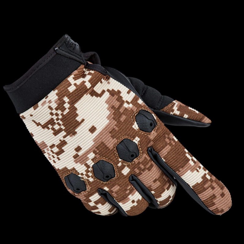 1 Pár Tactical Full Finger Kesztyű Pu Légáteresztő Csúszásgátló Puha Kerékpározáshoz Lovagláshoz Szabadtéri Sportokhoz Vadászatokhoz