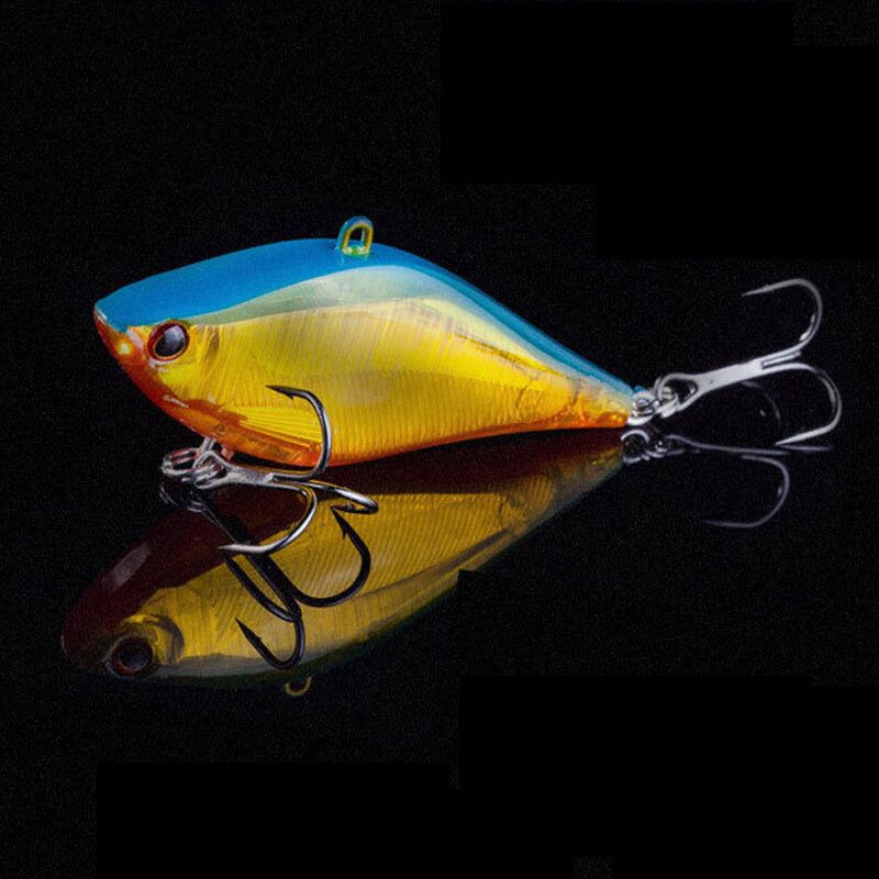 1db 6.3 cm-es 14g Jerkbait Hard Vib Csalik Crankbait Horgászcsali Wobblerek Hármas Horoggal