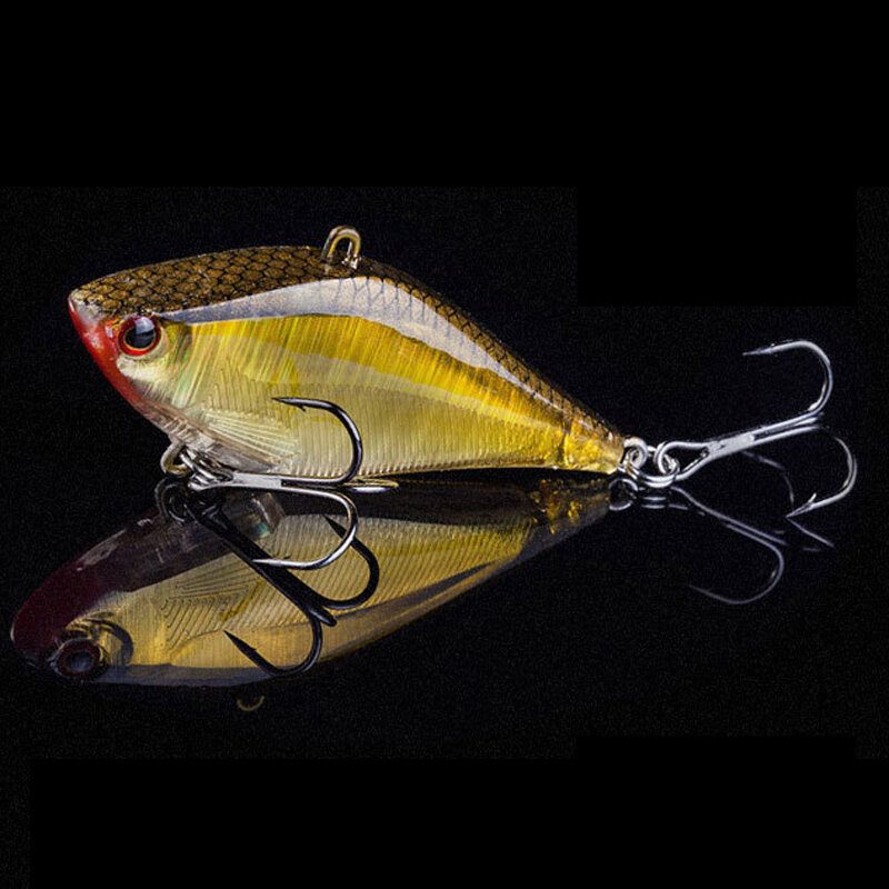 1db 6.3 cm-es 14g Jerkbait Hard Vib Csalik Crankbait Horgászcsali Wobblerek Hármas Horoggal