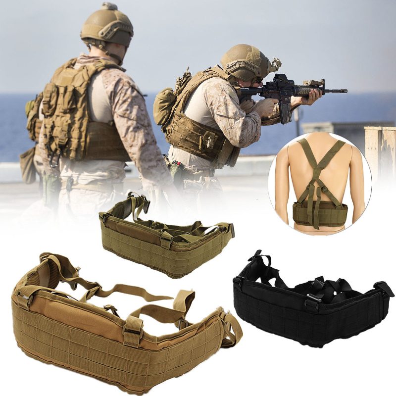 600d Oxford Cloth Tactical Duty Öv Puha Párnázott Öv Függesztőszalaggal Kemping Vadászat Horgászat