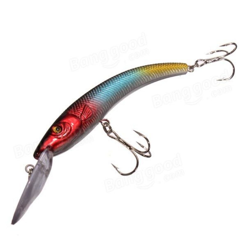 Basszus Horgászcsalik Búvárkodás Crankbaits Minnow Treble Hooks Csali 15.5 cm