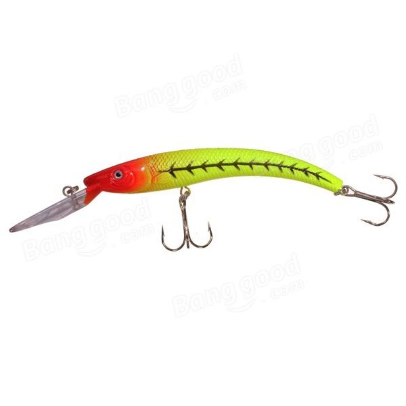 Basszus Horgászcsalik Búvárkodás Crankbaits Minnow Treble Hooks Csali 15.5 cm