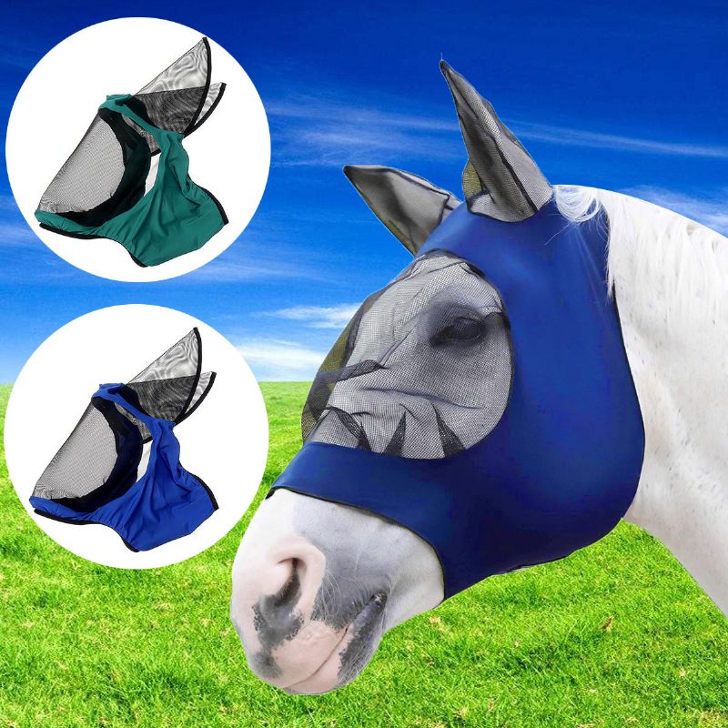 Full Face Anti Uv Fly Horse Mask Fülvédő Armor Mesh