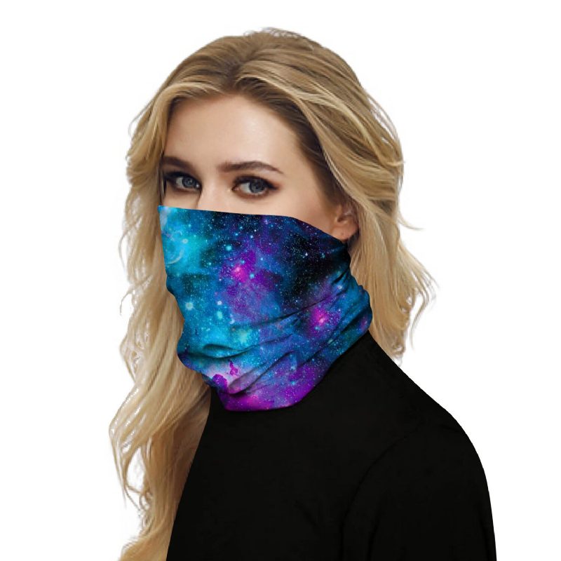 Galaxy Sorozat - Többfunkciós Izzadásgátló Porálló Arcmaszk Sál Balaclava Bandana Fejfedőnyakszárvédő Fejpánt Sportsálcső Alakú Fejfedő Pakolások