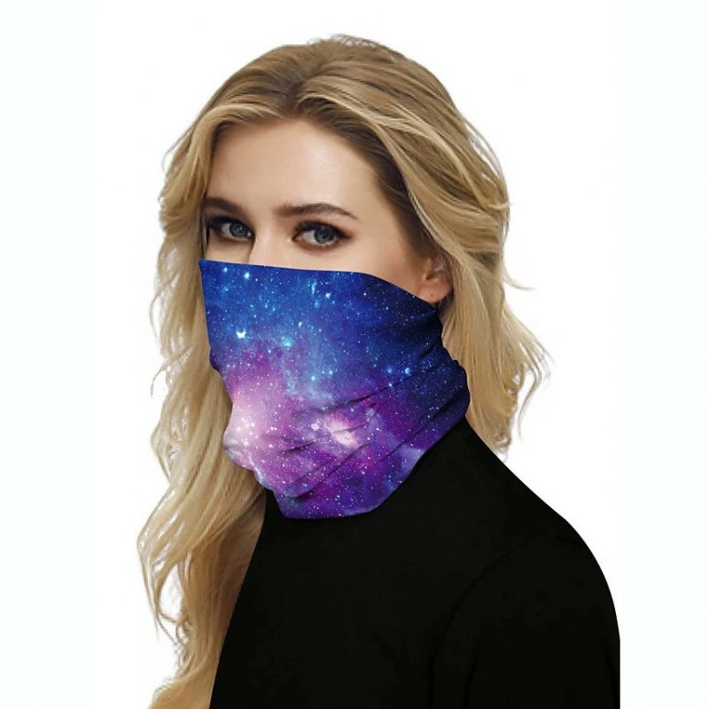 Galaxy Sorozat - Többfunkciós Izzadásgátló Porálló Arcmaszk Sál Balaclava Bandana Fejfedőnyakszárvédő Fejpánt Sportsálcső Alakú Fejfedő Pakolások