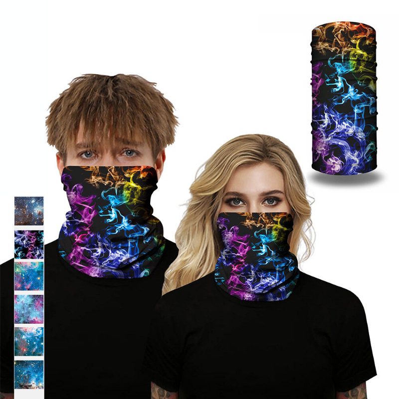 Galaxy Sorozat - Többfunkciós Izzadásgátló Porálló Arcmaszk Sál Balaclava Bandana Fejfedőnyakszárvédő Fejpánt Sportsálcső Alakú Fejfedő Pakolások