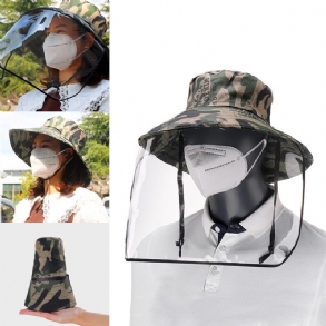 Kivehető Átlátszó Védőmaszk Sapka Páramentes Fröccsenésálló Fisherman Bucket Hat