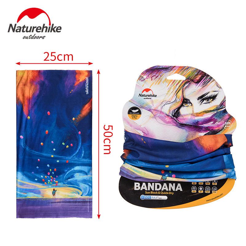 Naturehike 50*25cm Szabadtéri Sport Kerékpáros Horgászat Poliészter Sál Csukló Fejpánt Arcmaszk Védő