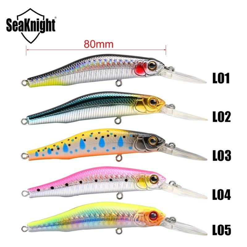 Seaknight Sk022 1db 9g 80mm 0-1.5m Mélységű Minnow Horgászcsali Bkk Horgok Horgász Kemény Csali