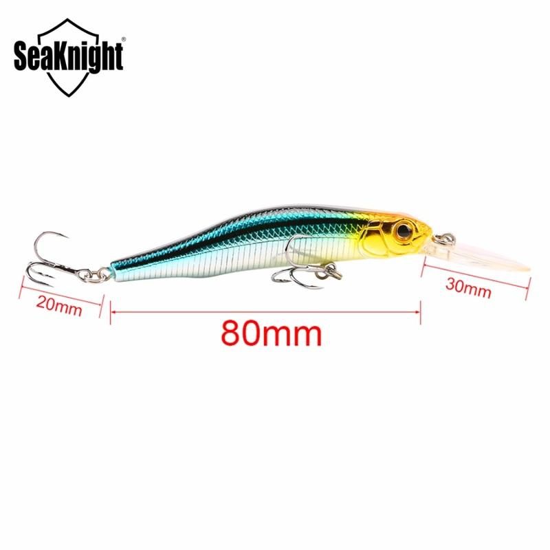 Seaknight Sk022 1db 9g 80mm 0-1.5m Mélységű Minnow Horgászcsali Bkk Horgok Horgász Kemény Csali