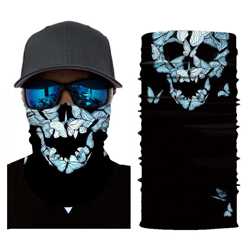 Skull Multifunkciós Sál Takaró Maszksun Dust Bandanas Fejkendő Uv Védelem Nyak Gaiternapvédelem Horgászathoz Motorkerékpározáshoz Futás Mászás