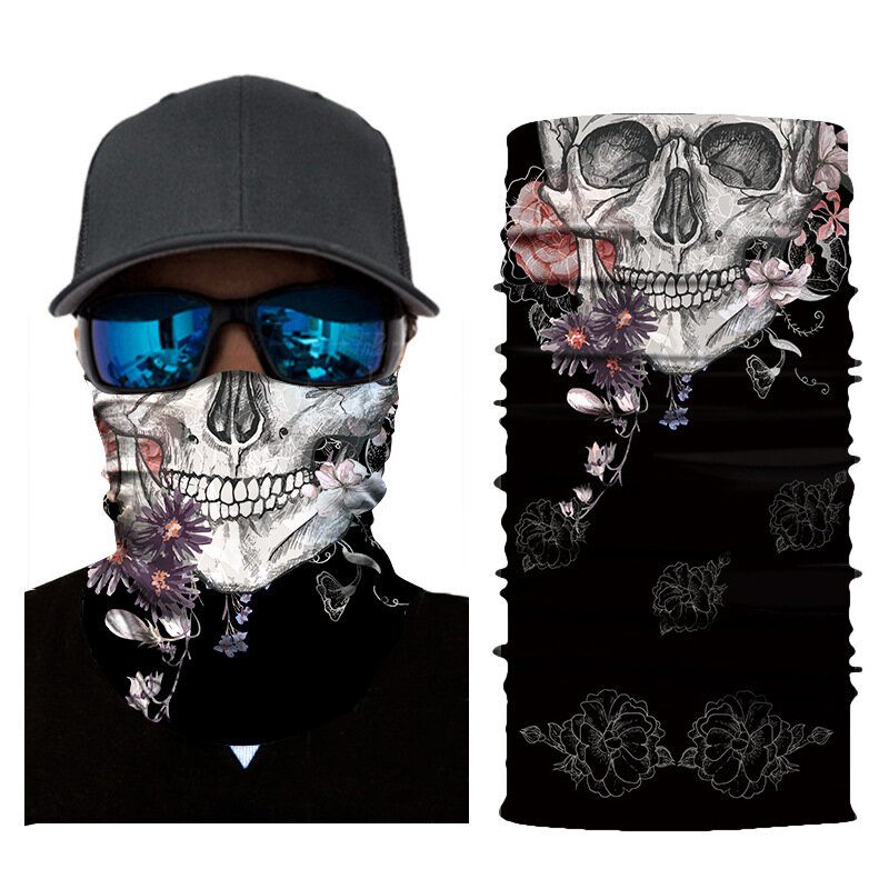 Skull Multifunkciós Sál Takaró Maszksun Dust Bandanas Fejkendő Uv Védelem Nyak Gaiternapvédelem Horgászathoz Motorkerékpározáshoz Futás Mászás