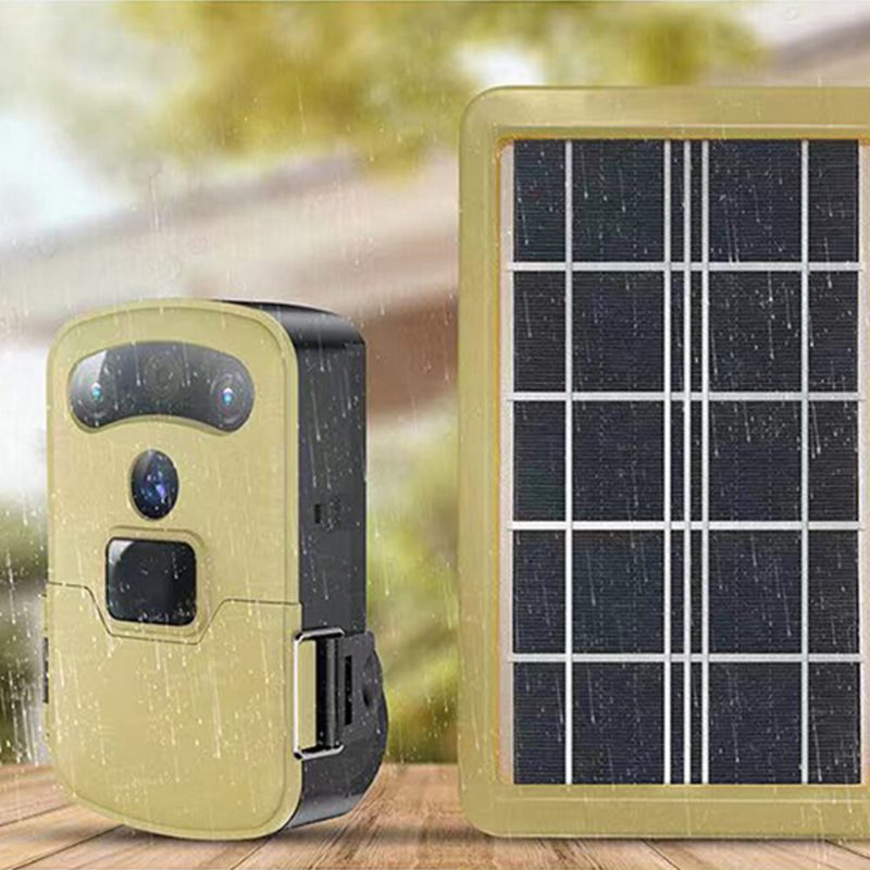 Solar Outdoor Trail Kamera Hd Wifi Pir Infravörös Éjszakai Folyamatos Videó Látás Mozgás Aktivált Vadászcsapda Vízálló Wildlife Cam App Távirányító