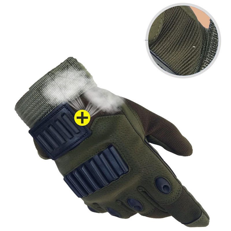 Tactical Full Finger Glove Outdoor Vadászat Sport Kerékpáros Csúszásálló Kesztyű