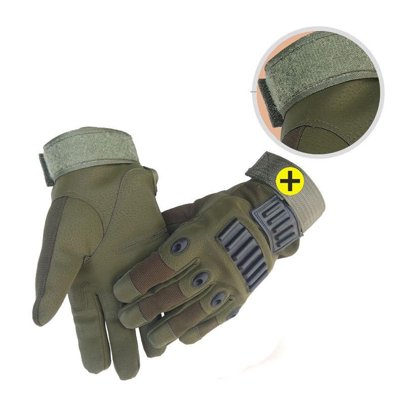 Tactical Full Finger Glove Outdoor Vadászat Sport Kerékpáros Csúszásálló Kesztyű