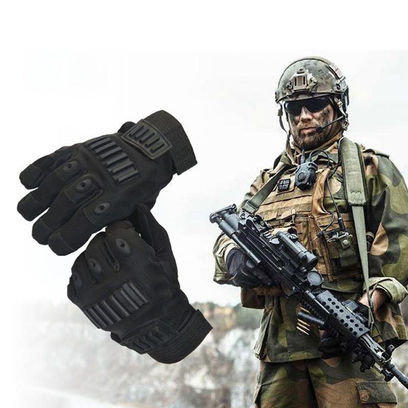 Tactical Full Finger Glove Outdoor Vadászat Sport Kerékpáros Csúszásálló Kesztyű