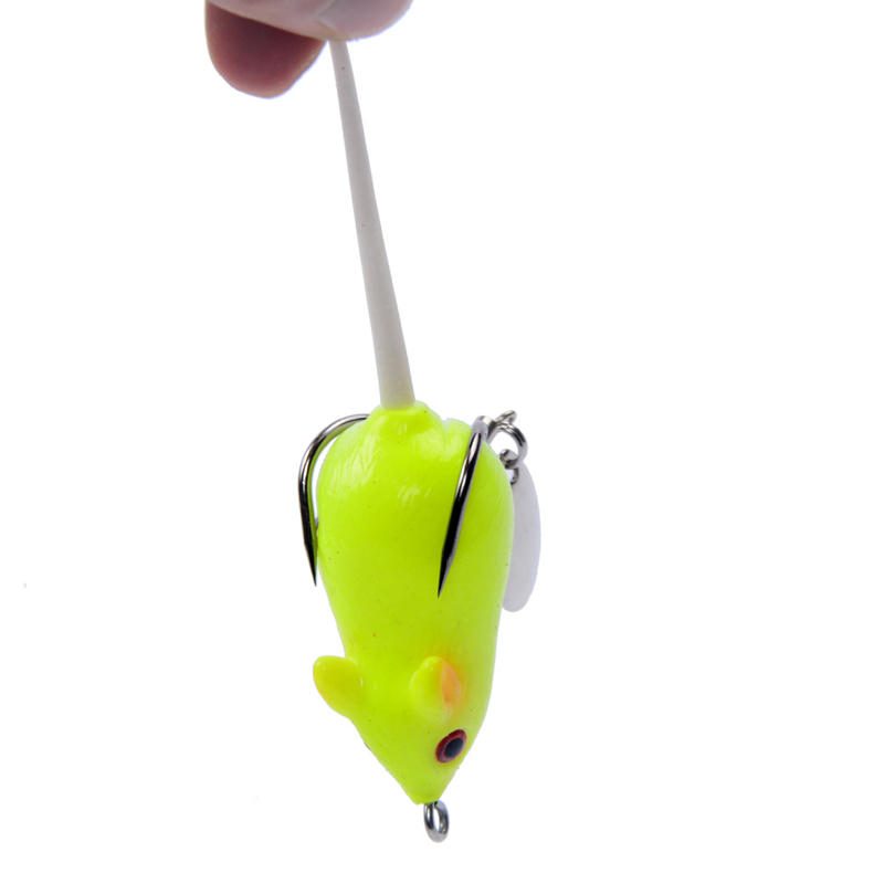 Y118 5cm 10.5g 3d Eyes Soft Mouse Bait Bells Sound Fishing Lure Frog Silicon Mesterséges Csali