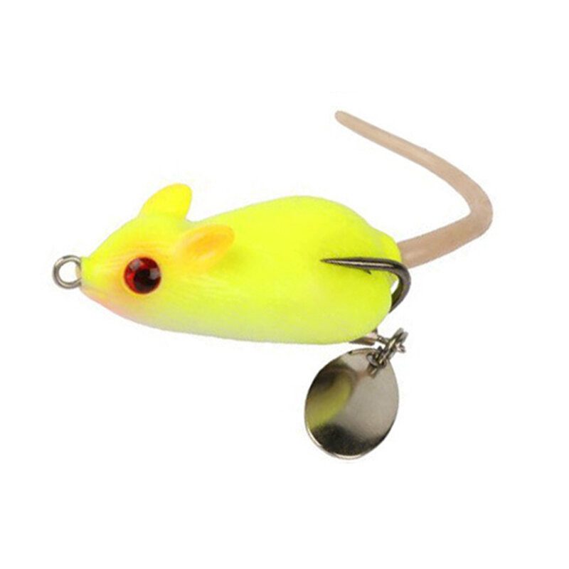 Y118 5cm 10.5g 3d Eyes Soft Mouse Bait Bells Sound Fishing Lure Frog Silicon Mesterséges Csali