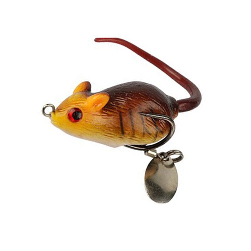 Y118 5cm 10.5g 3d Eyes Soft Mouse Bait Bells Sound Fishing Lure Frog Silicon Mesterséges Csali