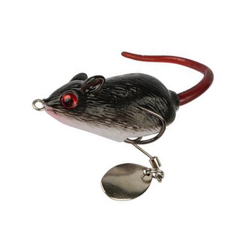 Y118 5cm 10.5g 3d Eyes Soft Mouse Bait Bells Sound Fishing Lure Frog Silicon Mesterséges Csali