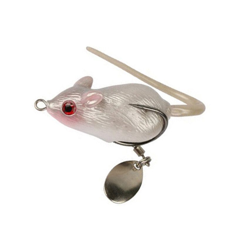 Y118 5cm 10.5g 3d Eyes Soft Mouse Bait Bells Sound Fishing Lure Frog Silicon Mesterséges Csali