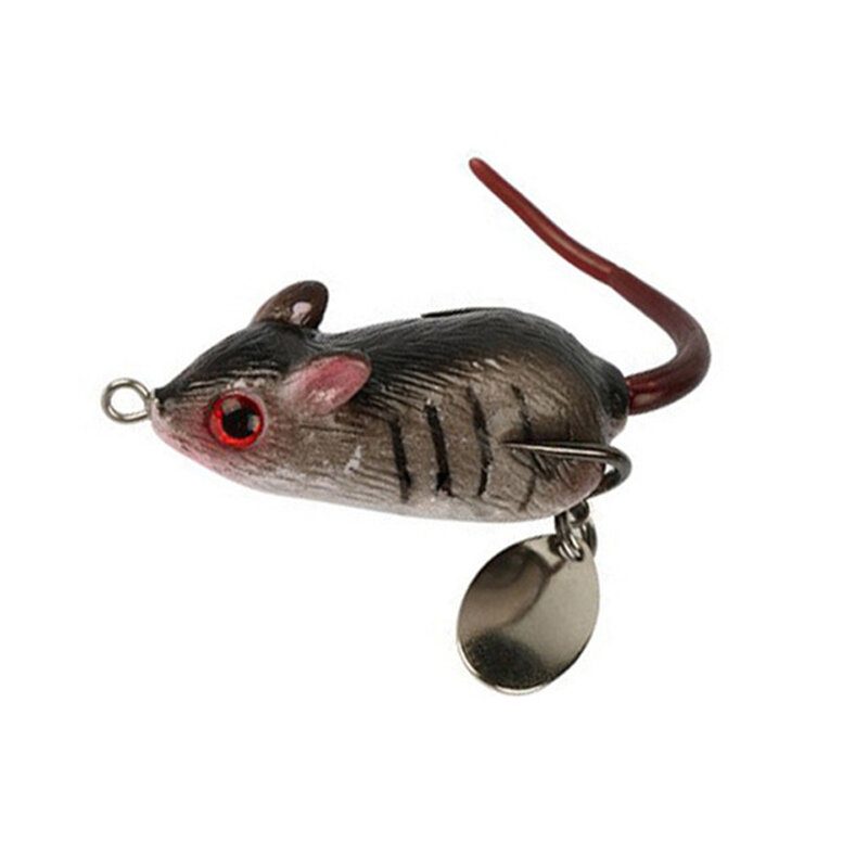 Y118 5cm 10.5g 3d Eyes Soft Mouse Bait Bells Sound Fishing Lure Frog Silicon Mesterséges Csali