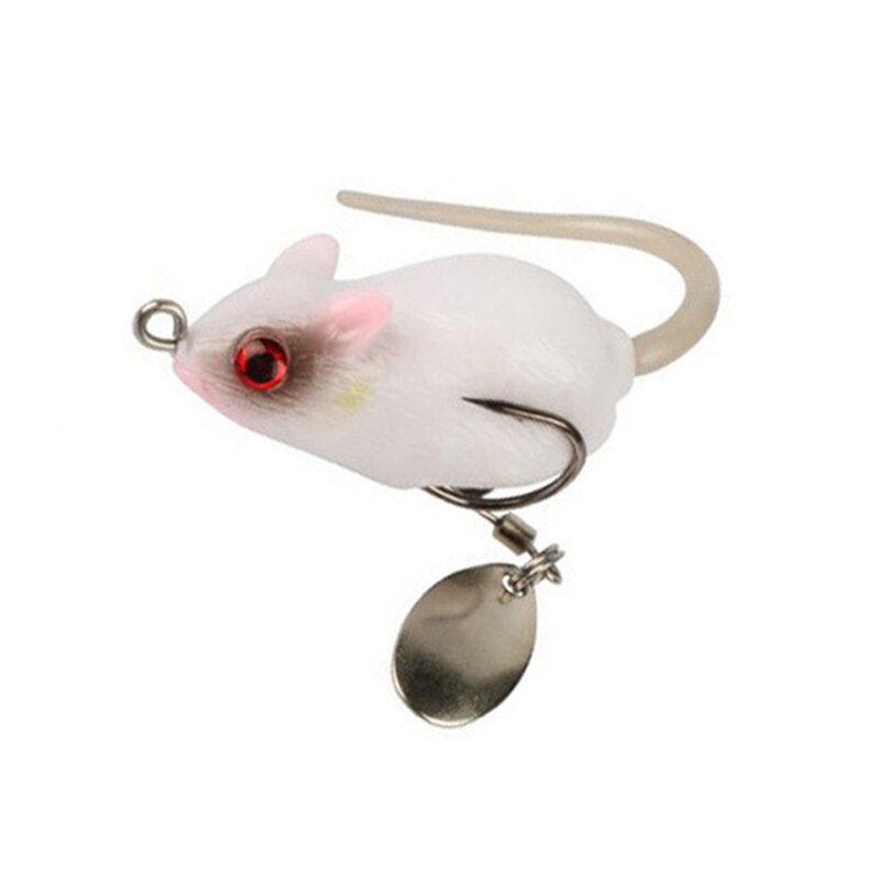 Y118 5cm 10.5g 3d Eyes Soft Mouse Bait Bells Sound Fishing Lure Frog Silicon Mesterséges Csali