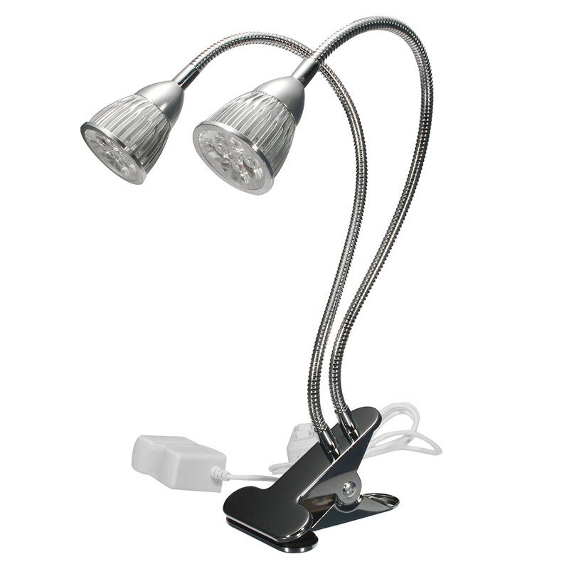 10 W-os Kétfejes Teljes Spektrumú Led-növekedési Fénycsipeszkészlet Beltéri Növényi Hidroponikusokhoz Us Plug 110-240v