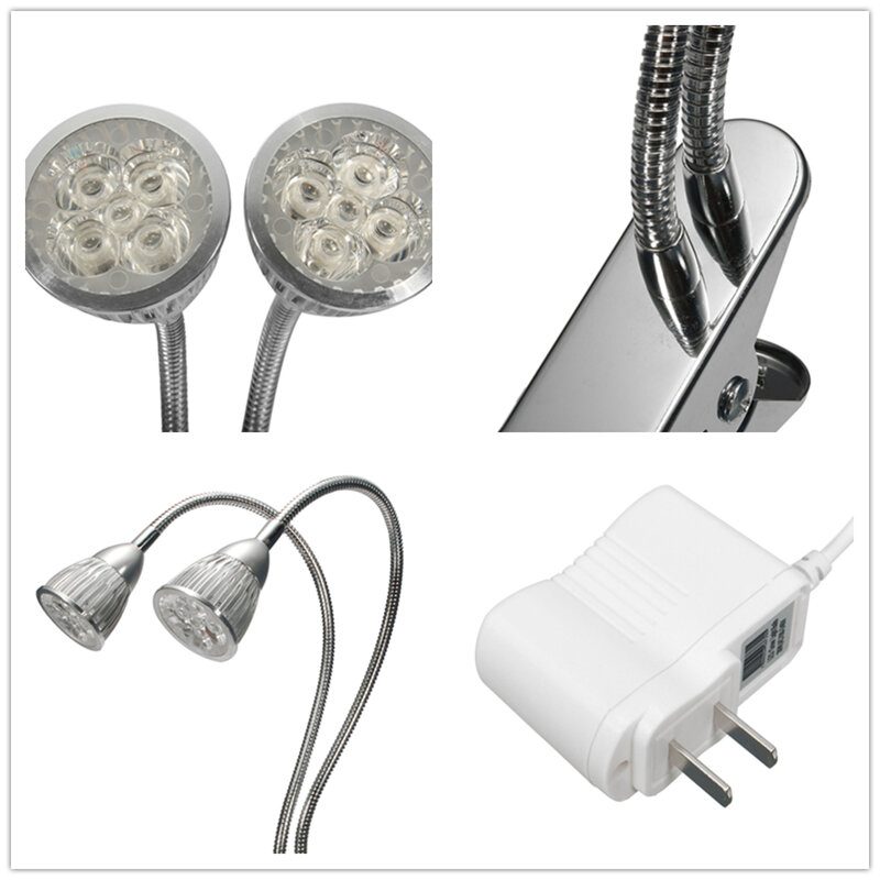 10 W-os Kétfejes Teljes Spektrumú Led-növekedési Fénycsipeszkészlet Beltéri Növényi Hidroponikusokhoz Us Plug 110-240v