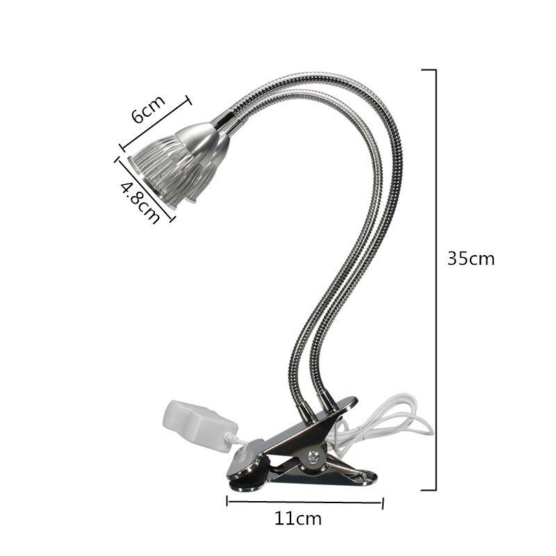 10 W-os Kétfejes Teljes Spektrumú Led-növekedési Fénycsipeszkészlet Beltéri Növényi Hidroponikusokhoz Us Plug 110-240v