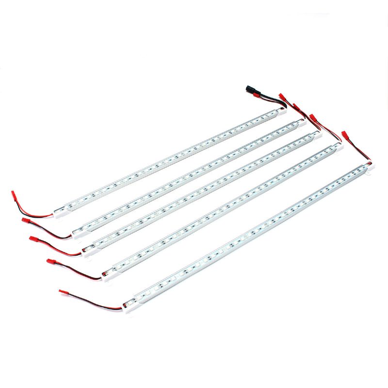 5 Db 50 cm-es Smd5050. Nem Vízálló 5:1 Led Szalaglámpa + 5 A-es Tápadapter A Grow Plant Gardenhez Dc12v