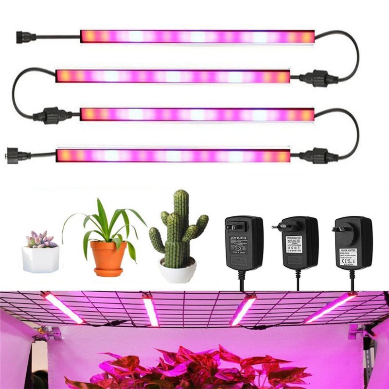 Ac100-240v 24w Piros:kék 4:1 Led Grow Merev Szalagos Lámpa Ip65 Növénykert Üvegházi Viráglámpa