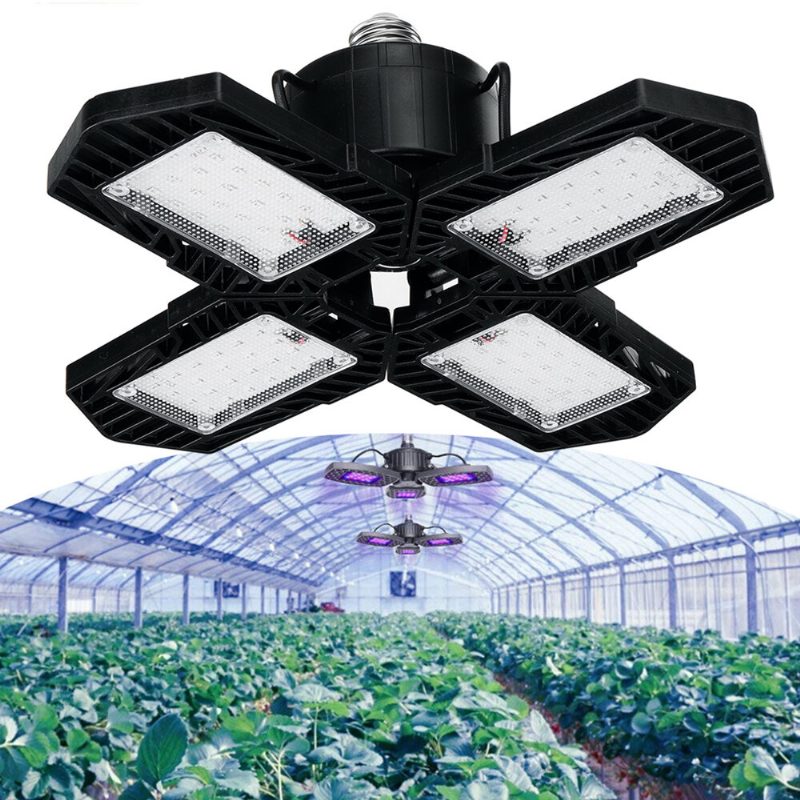 E26/e27 132led Grow Light 2835 Teljes Spektrumú 4 Lapátos Hidroponikus Növényi Zöldség Virág Lámpa Ac85-265v